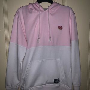 Off Future Colorblock Pink & White Hoodie (Size M)